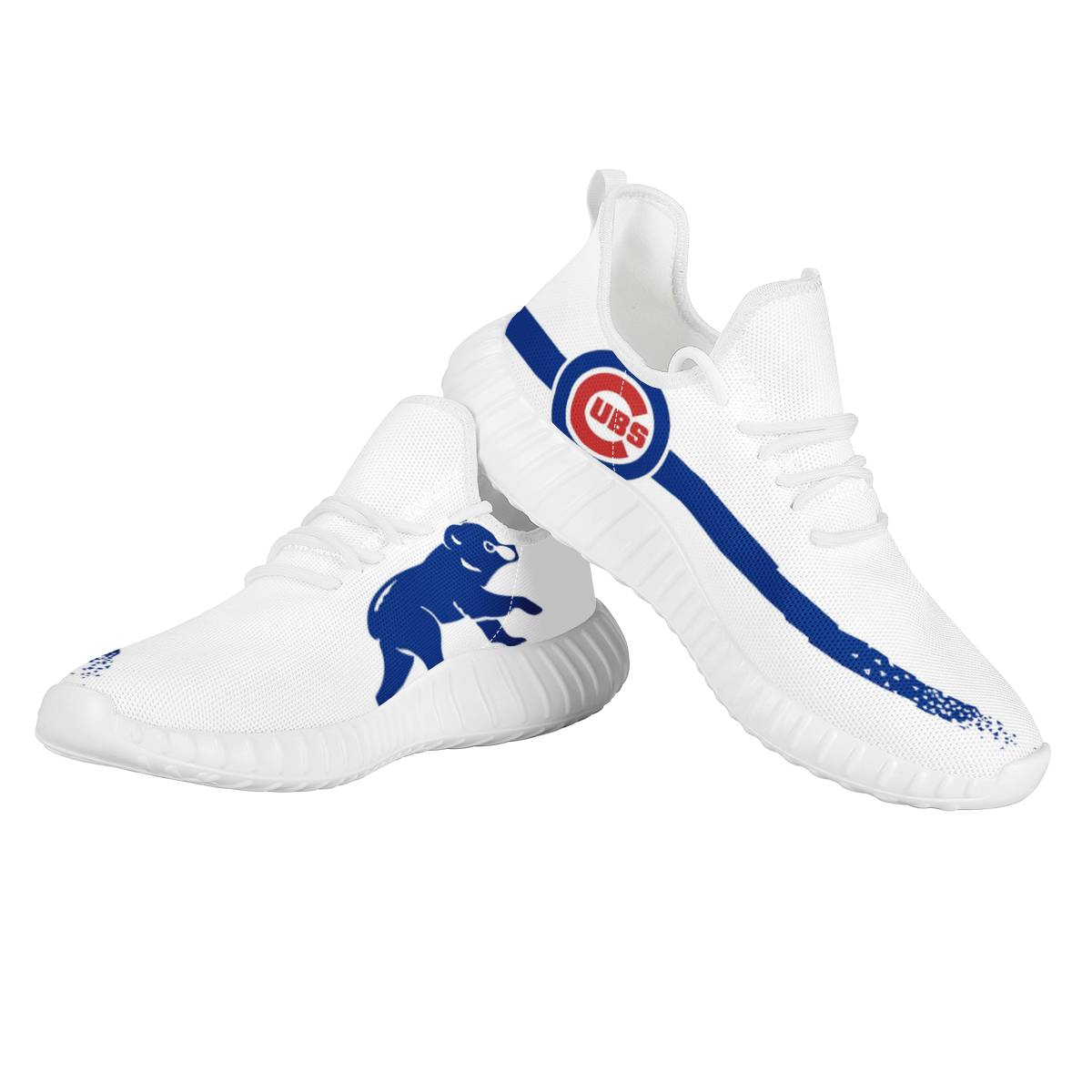 Women's Chicago Cubs Mesh Knit Sneakers/Shoes 008